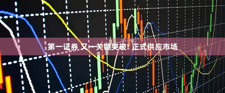 第一证券 又一关键突破! 正式供应市场