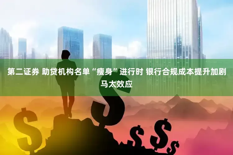 第二证券 助贷机构名单“瘦身”进行时 银行合规成本提升加剧马太效应